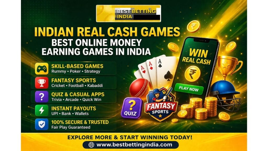 Indian Real Cash Games: Best Earning Apps India